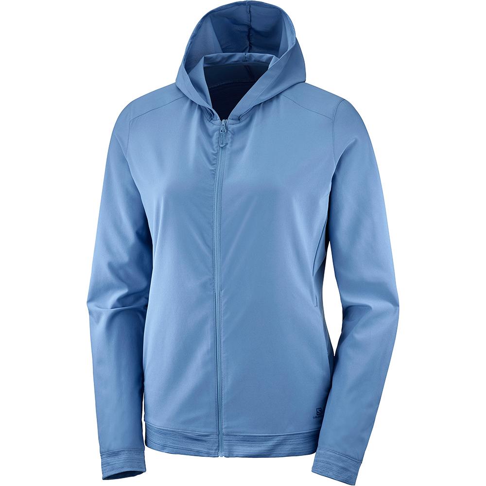 Salomon Israel COMET FZ W - Womens Hoodie - Blue (HZIR-48372)